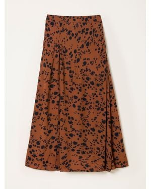 FatFace Fatface Skye Midi Skirt - Brown
