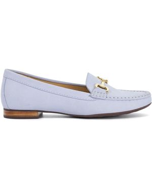 Dune Leather Shoes Glenniee Comfort Snaffle Loafers - White