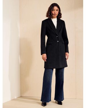 Friends Like These Tailored Mid Length Single Breasted Coat - Blue