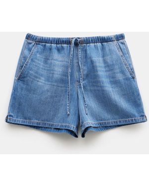 Hush Betty Denim Pull Shorts - Blau