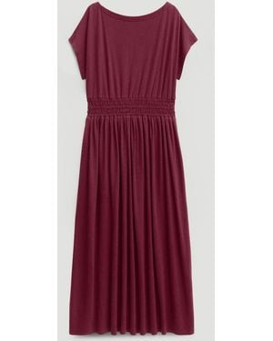 Hush Fiya Smocked Waist Cotton Jersey Dress - Red