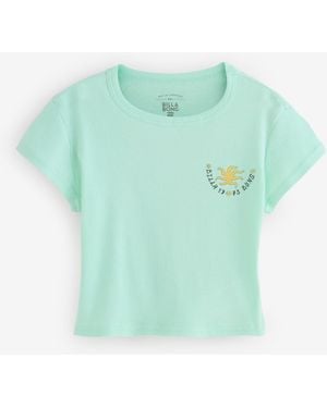 Billabong World Wanderer Cowgirl Boot Backprint Graphic Short Sleeve T-Shirt - Green