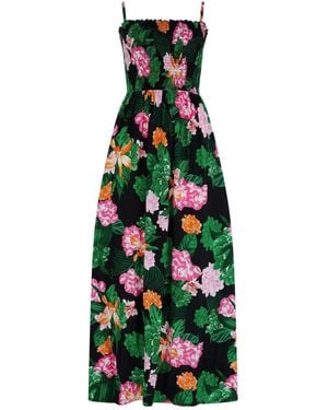 Pour Moi Emma Strapless Shirred Bodice Woven Maxi Beach Dress - White