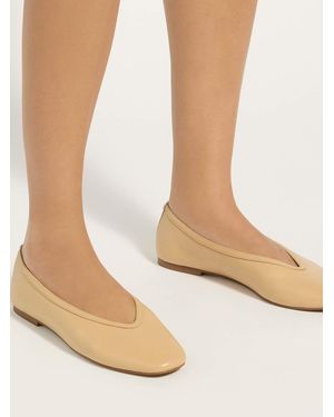 Dune Leather Hetta Ballet Shoes - Natural