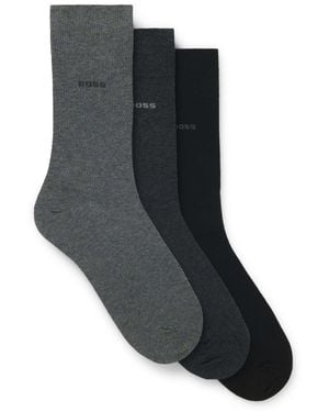 BOSS Logo Socks 3 Pack - Black