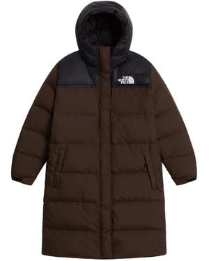 The North Face Nuptse Puffer Parka Jacket - Brown
