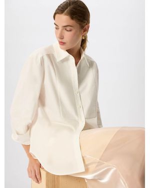 Whistles Bib Detail Cotton Poplin Shirt - Natur