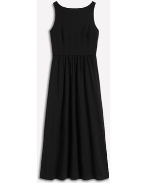 sleeveless jersey midi dress Ruched Jersey Midi Dress for Tall Women in Black S / Extra Tall / Black main image 0