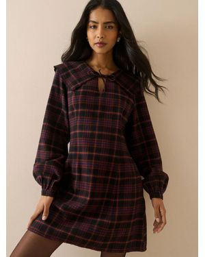Nobody's Child Nobodys Child Tartan Hannah Mini Dress - Brown