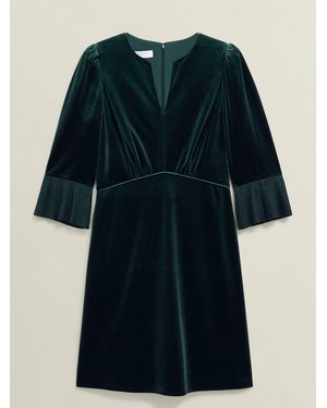 Hobbs Evergreen Velvet Dress - Blue