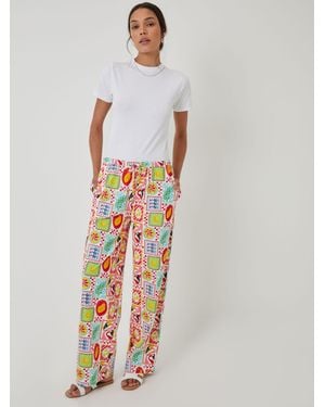 Threadbare Jersey Wide Leg 100% Cotton Pants 2 Pack - White