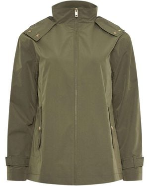 M Com Short Trench Coat - Green