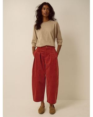 Monsoon Mabel Corduroy Barrel Pants - Red