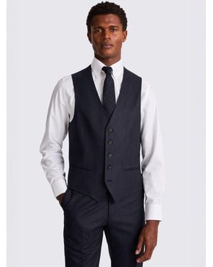 Moss Tailored Italian Suit Waistcoat - Blue