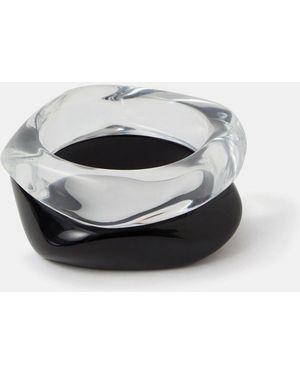 Accessorize Chunky Resin Bangles 2-Pack - Black