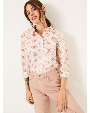 FatFace Fatface Olivia 100% Cotton Long Sleeve Shirt - Natural