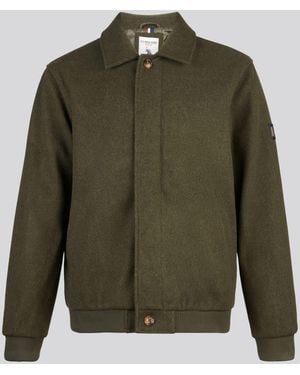 U.S. POLO ASSN. U. S. Polo Assn U. S. Polo Assn Premium Melton Bomber Jacket - Green