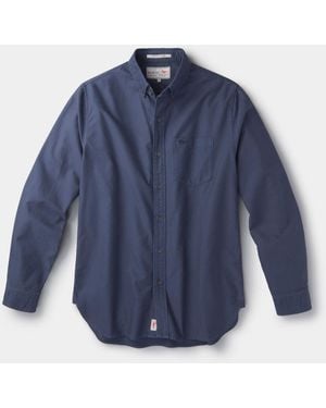 aubi Aldridge Oxford Button Down Cotton Shirt - Blue