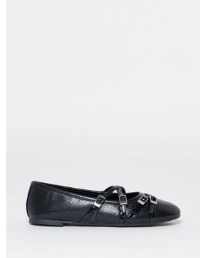 Simply Be Wide Fit Multi Buckle Strap Ballerinas - White