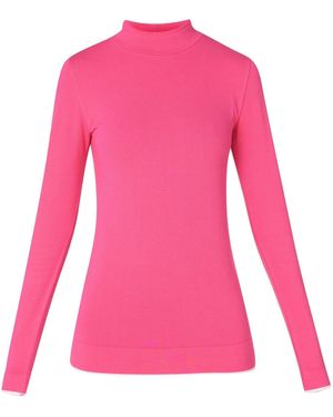 Sweaty Betty Modal High Neck Base Layer Top - Pink