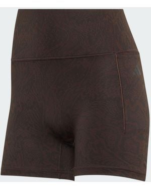 adidas Optimé Snake Short Leggings - Brown