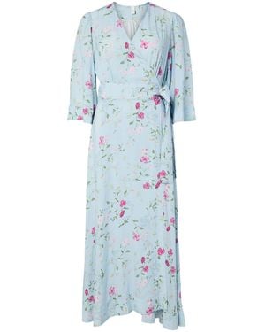 Y.A.S Y. A.S Y. A.S Wrap Long Dress - Blue