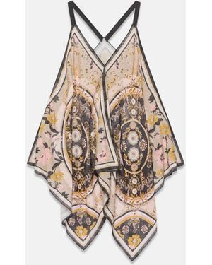 Mint Velvet Mint Velvet Floral Print Top - Natural