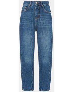 Whistles 100% Cotton Petite Authentic Barrel Leg Jeans - Blue