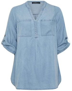 Evans Lyocell Overhead Shirt - Blue