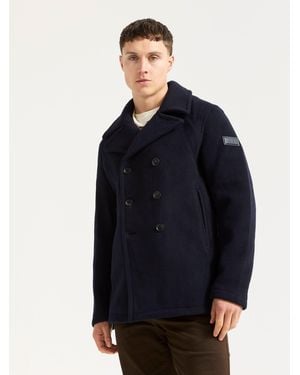 Scotch & Soda Wool Blend Peacoat - Blue