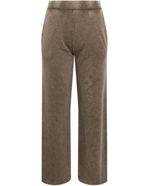 PixieGirl Petite Acid Wash Wide Leg Sweatpants - Gray