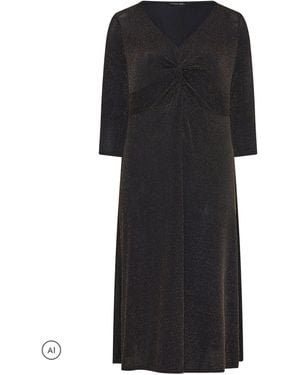 Evans Sparkle Knot Front Dress - Schwarz