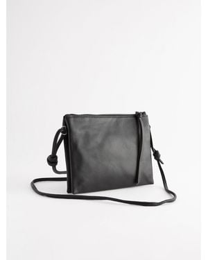 Next Leather Cross Body Bag - Black