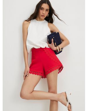 River Island Crochet Trim Shorts - Red