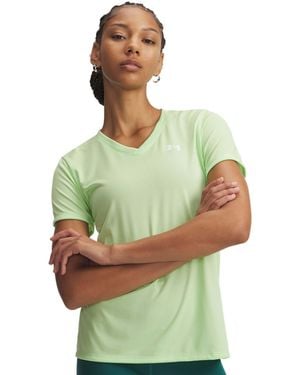 Under Armour Tech V Neck T-Shirt - Green