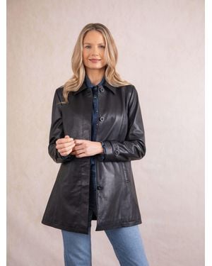 Lakeland Leather Bilsco Longline Jacket - Blue