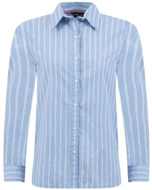 Weird Fish Roscoe Striped Boyfriend Shirt - Blue