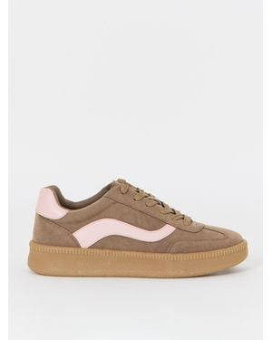 Simply Be Wide Fit Chunky Retro Sneakers - Brown