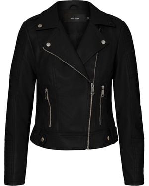 Vero Moda Faux Leather Jacket - Black