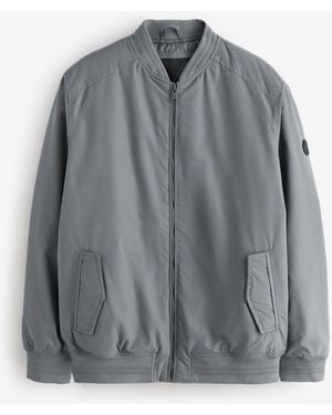 Threadbare Padded Bomber Jacket - Gray