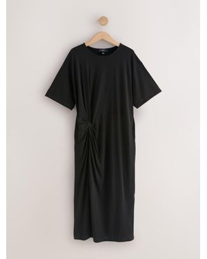 Next Jersey Twist T-Shirt Summer Dress - Black