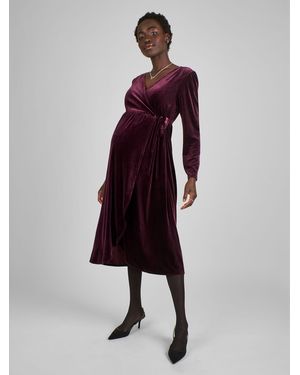 Jojo Maman Bébé Wickelkleid Aus Samt (Still- Und Umstandsmode) - Lila
