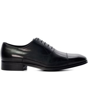 Dune Standard Fit Solver Leather Oxford Shoes - Black