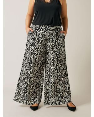 Evans Wide Leg Pants - Brown