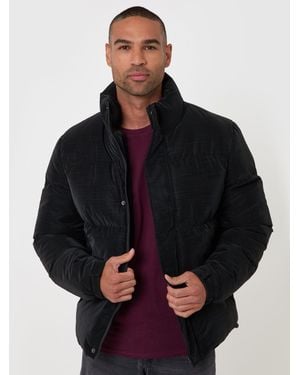 Threadbare Funnel Neck Puffer Jacket - Black