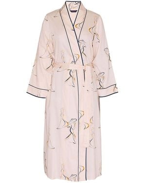 Fable & Eve Parisian Chic Print Long Dressing Gown - Pink