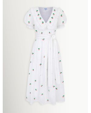 Pink City Prints Francis Dress - Weiß