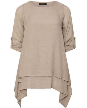Evans Double Layer Blouse - Natural