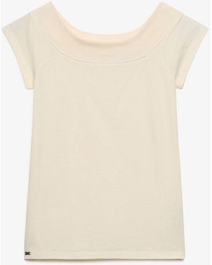 Superdry Athletic Essentials Off Shoulder Top - Natural