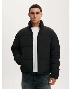 Cotton On Jet Puffer Jacket - Black